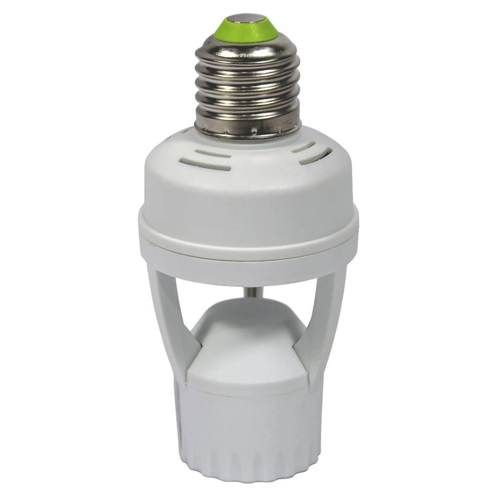 Adaptador para bombilla LED E27 con sensor de movimiento PIR 360º IP20