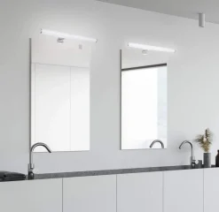 Aplique de baño tubular opal - 3 tipos de fijación - 6W - 540Lm - IP44 - 40cm