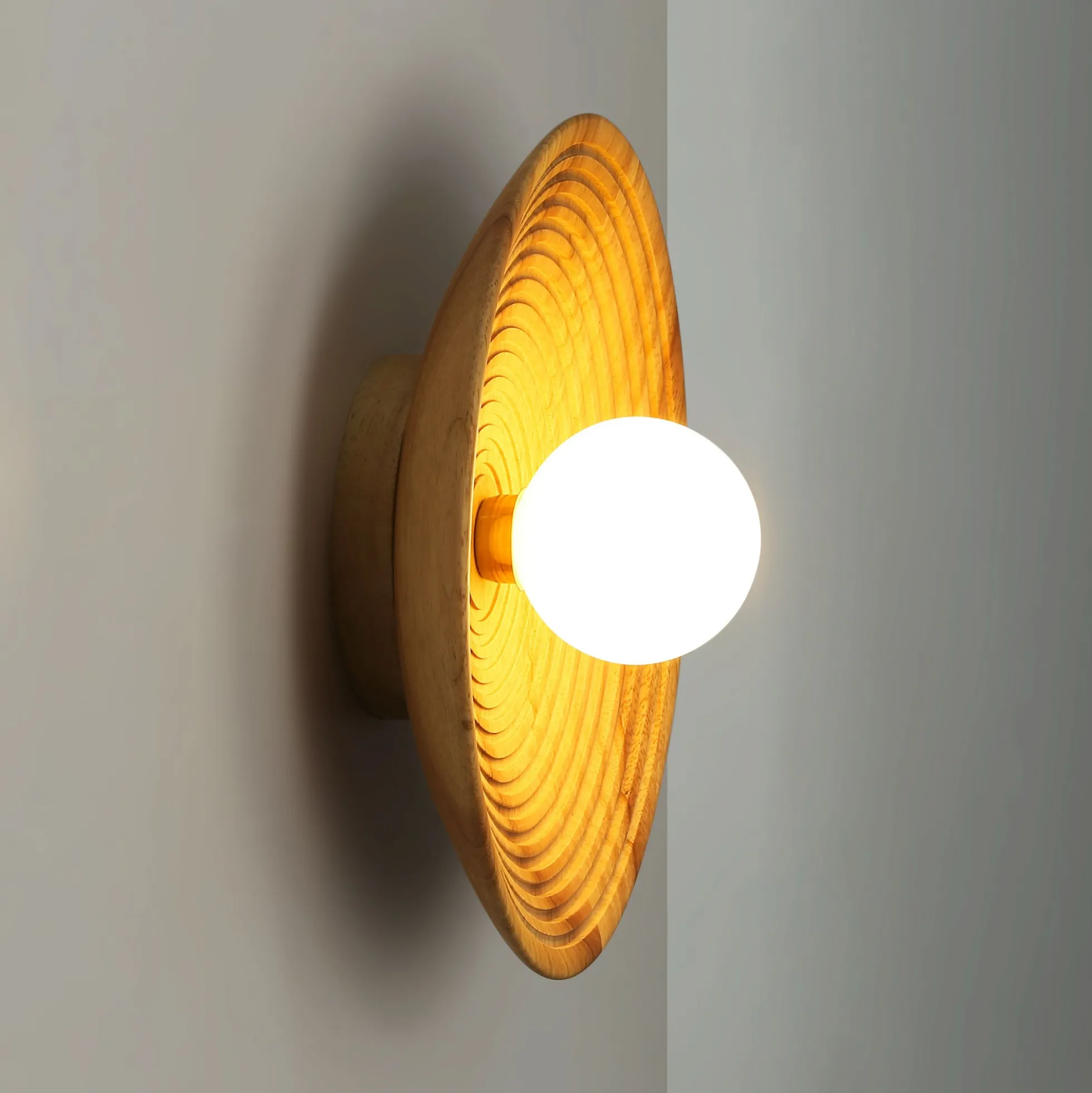 Aplique de diseño en madera "RIANNE" - G9 - Ø28cm
