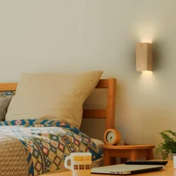 Aplique de pared bidireccional madera
