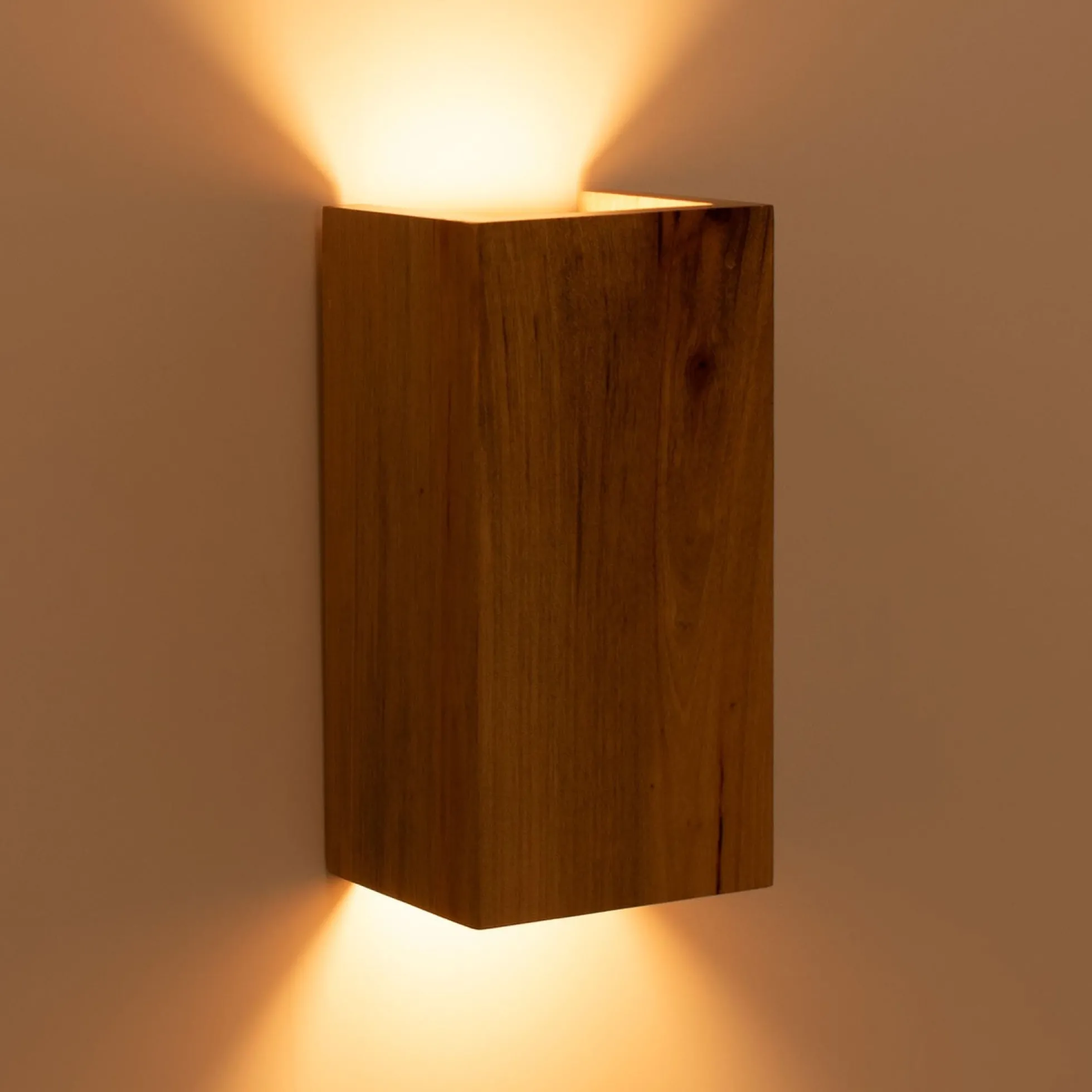 Aplique de pared bidireccional madera "Durga" - 2 x GU10 - Interior