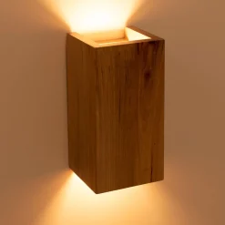 Aplique de pared bidireccional madera