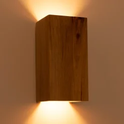 Aplique de pared bidireccional madera