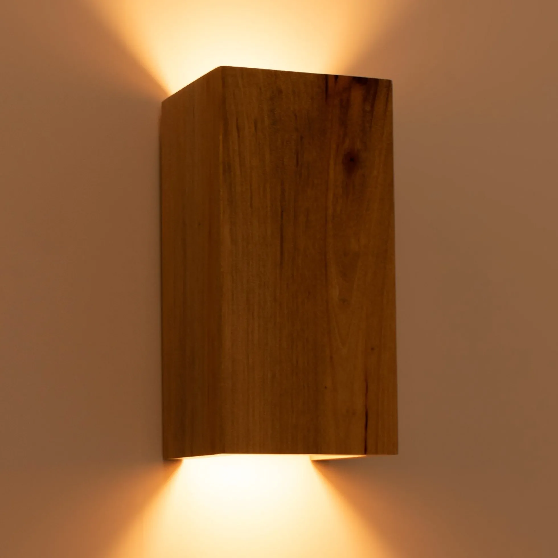 Aplique de pared bidireccional madera "Durga" - 2 x GU10 - Interior