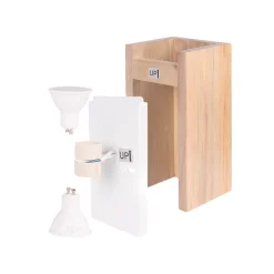 Aplique de pared bidireccional madera