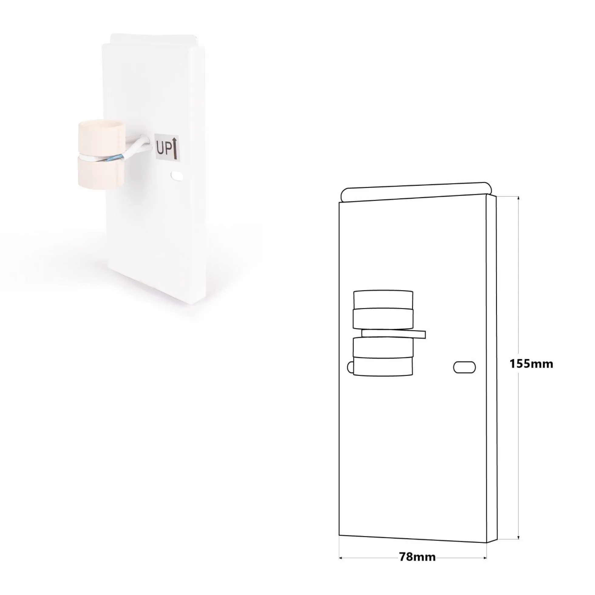 Aplique de pared bidireccional madera "Durga" - 2 x GU10 - Interior