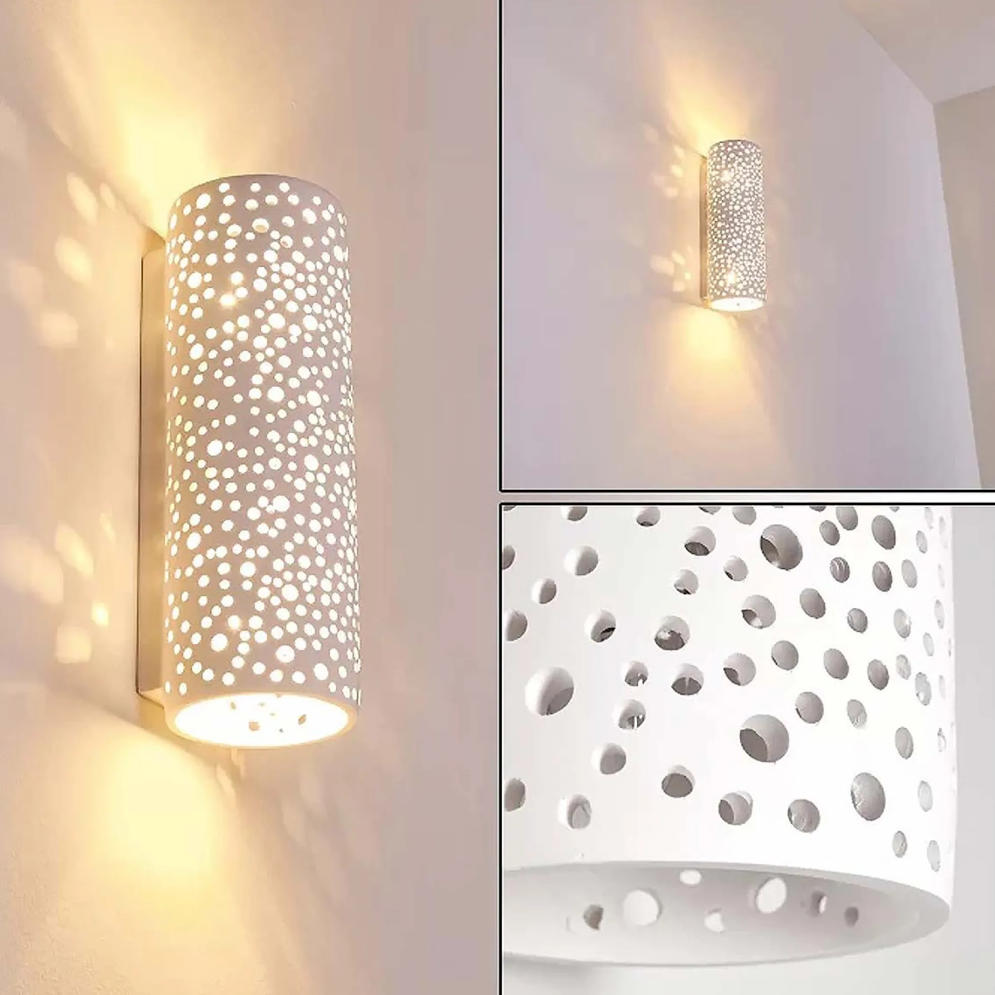 Aplique de pared bidireccional en escayola "COMB" - 2 x E14
