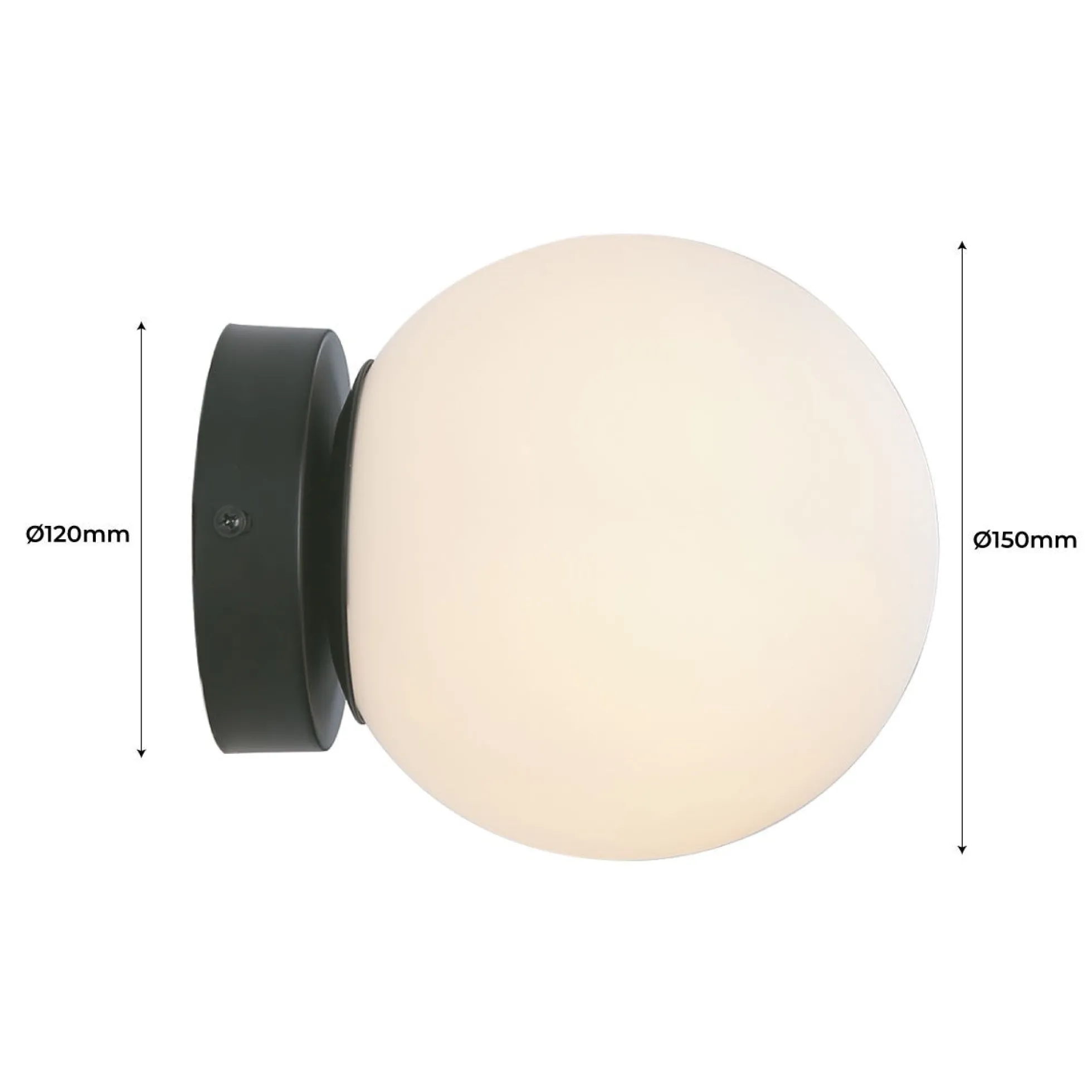 Aplique de pared bola cristal "AVA" - E27 - IP44