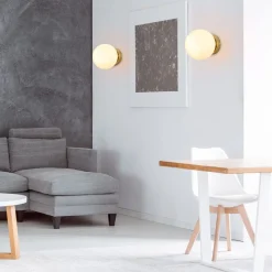 Aplique de pared bola cristal