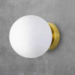 Aplique de pared bola cristal