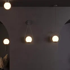 Aplique de pared bola cristal