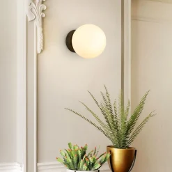 Aplique de pared bola cristal