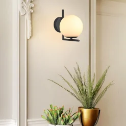 Aplique de pared bola cristal