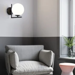 Aplique de pared bola cristal