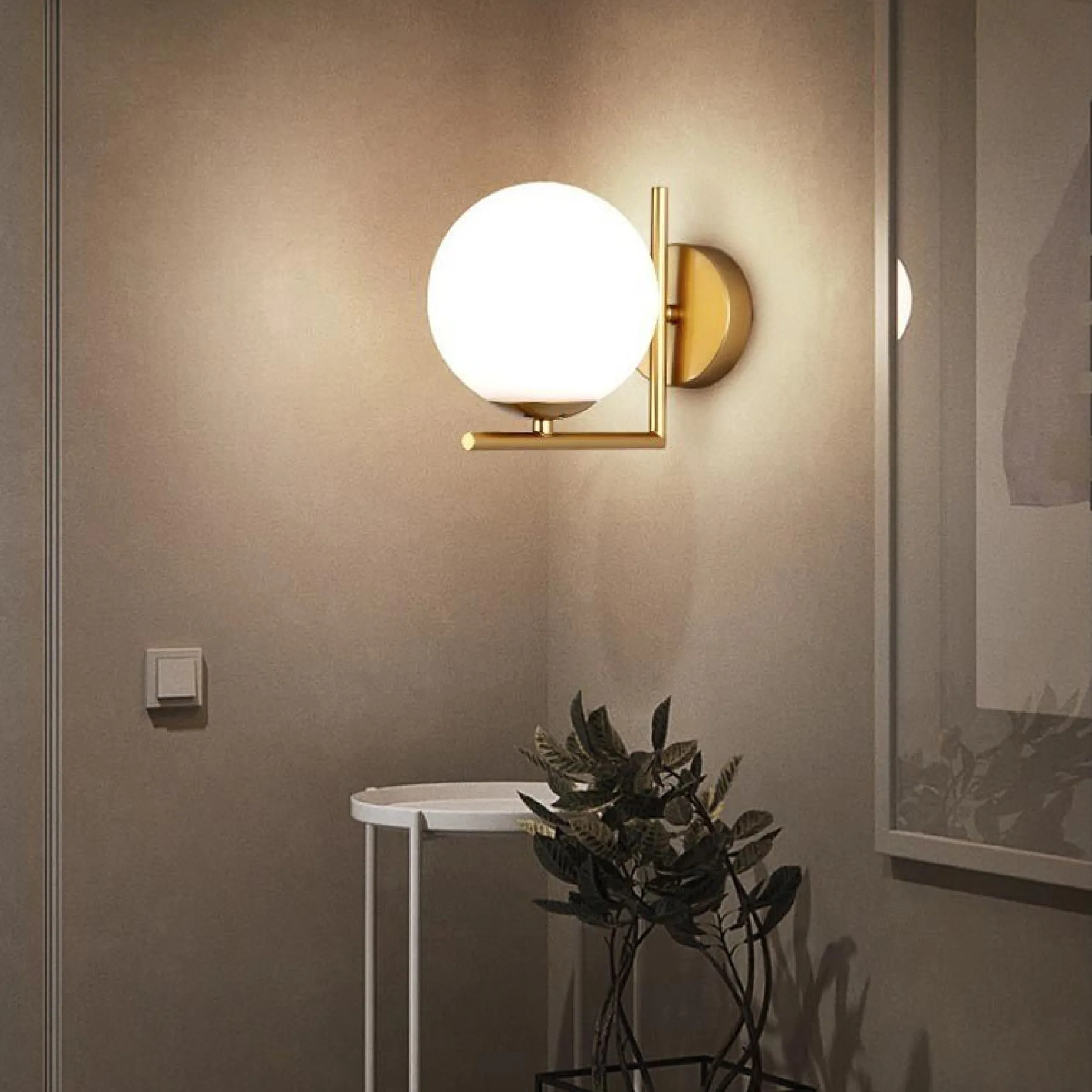 Aplique de pared bola cristal "Margaret"