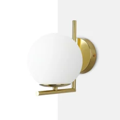 Aplique de pared bola cristal