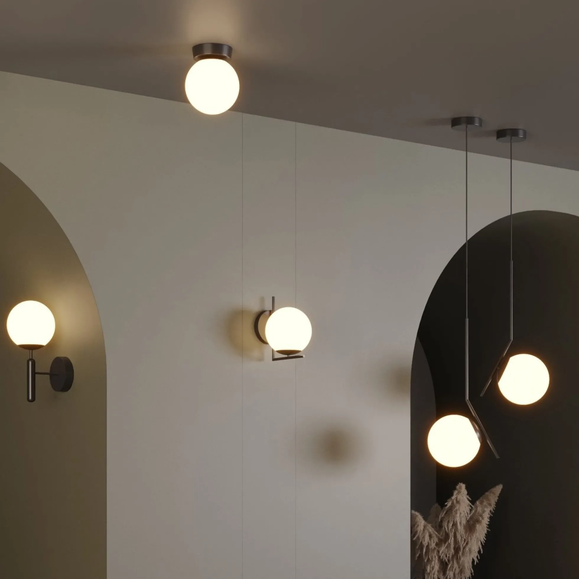 Aplique de pared bola cristal "Margaret"