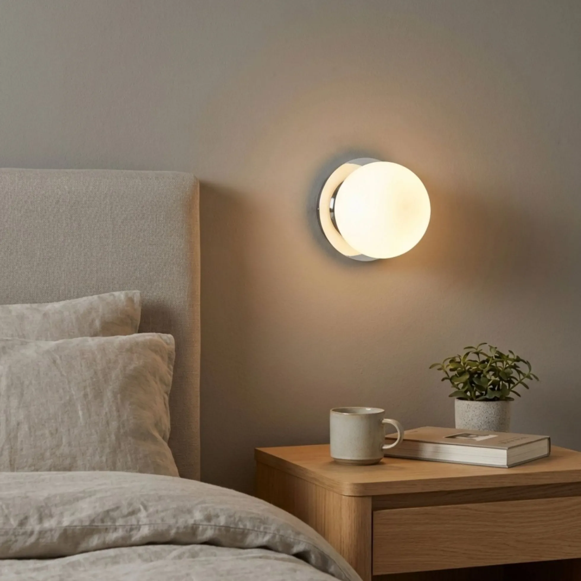 Aplique de pared bola cristal "ARCE" - E27 - Ø 15cm