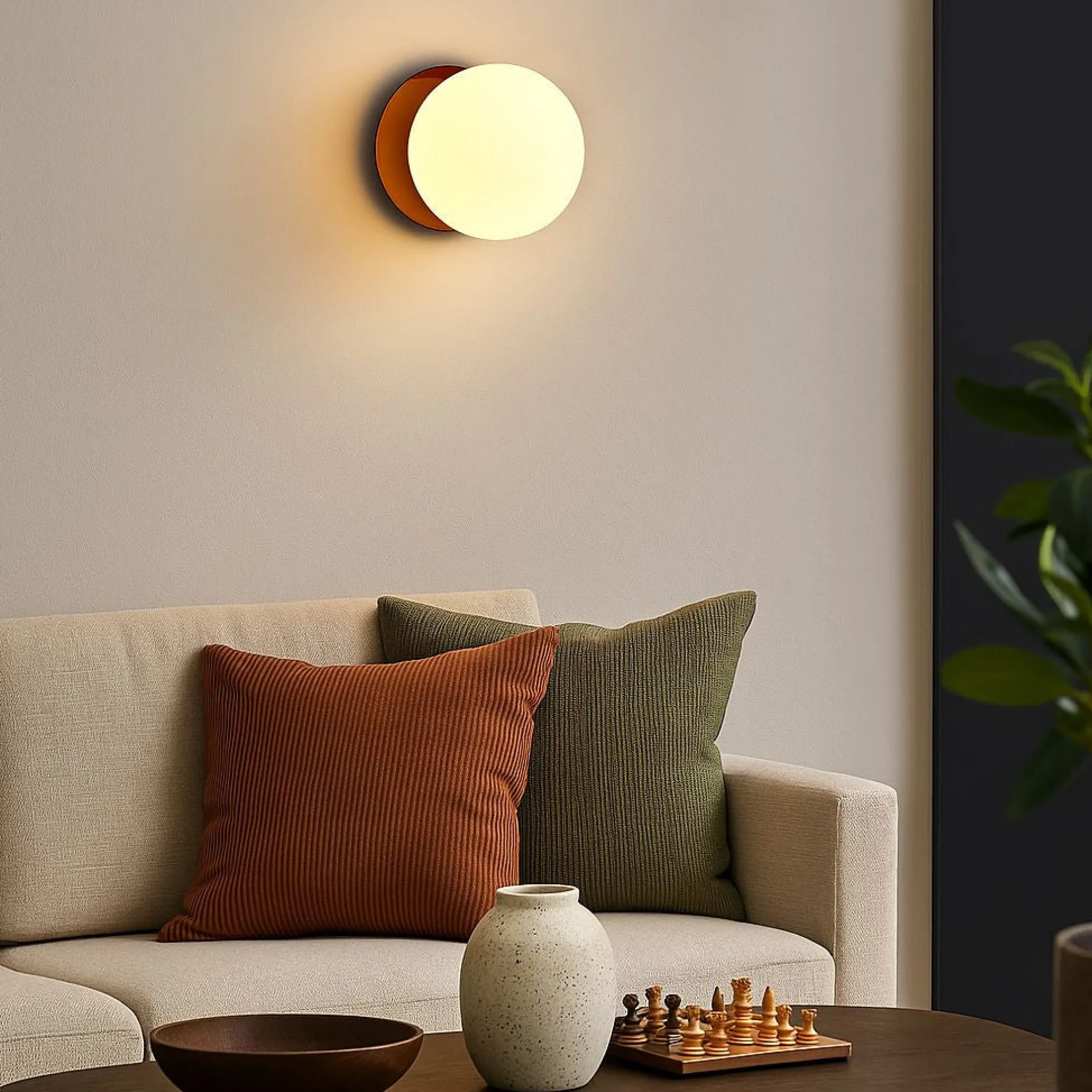 Aplique de pared bola cristal "ARCE" - E27 - Ø 15cm