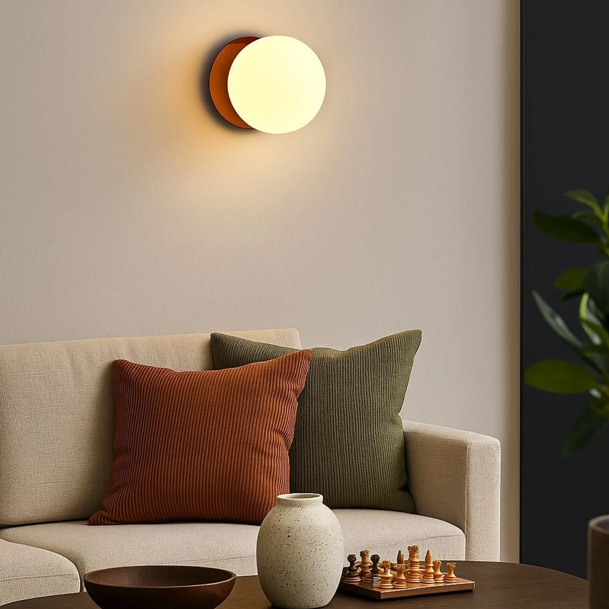Aplique de pared bola cristal "ARCE" - E27 - Ø 15cm