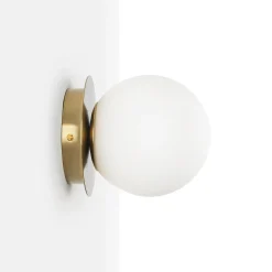 Aplique de pared bola cristal