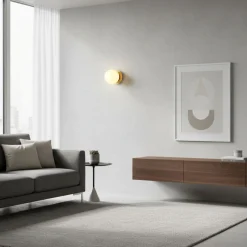 Aplique de pared bola cristal