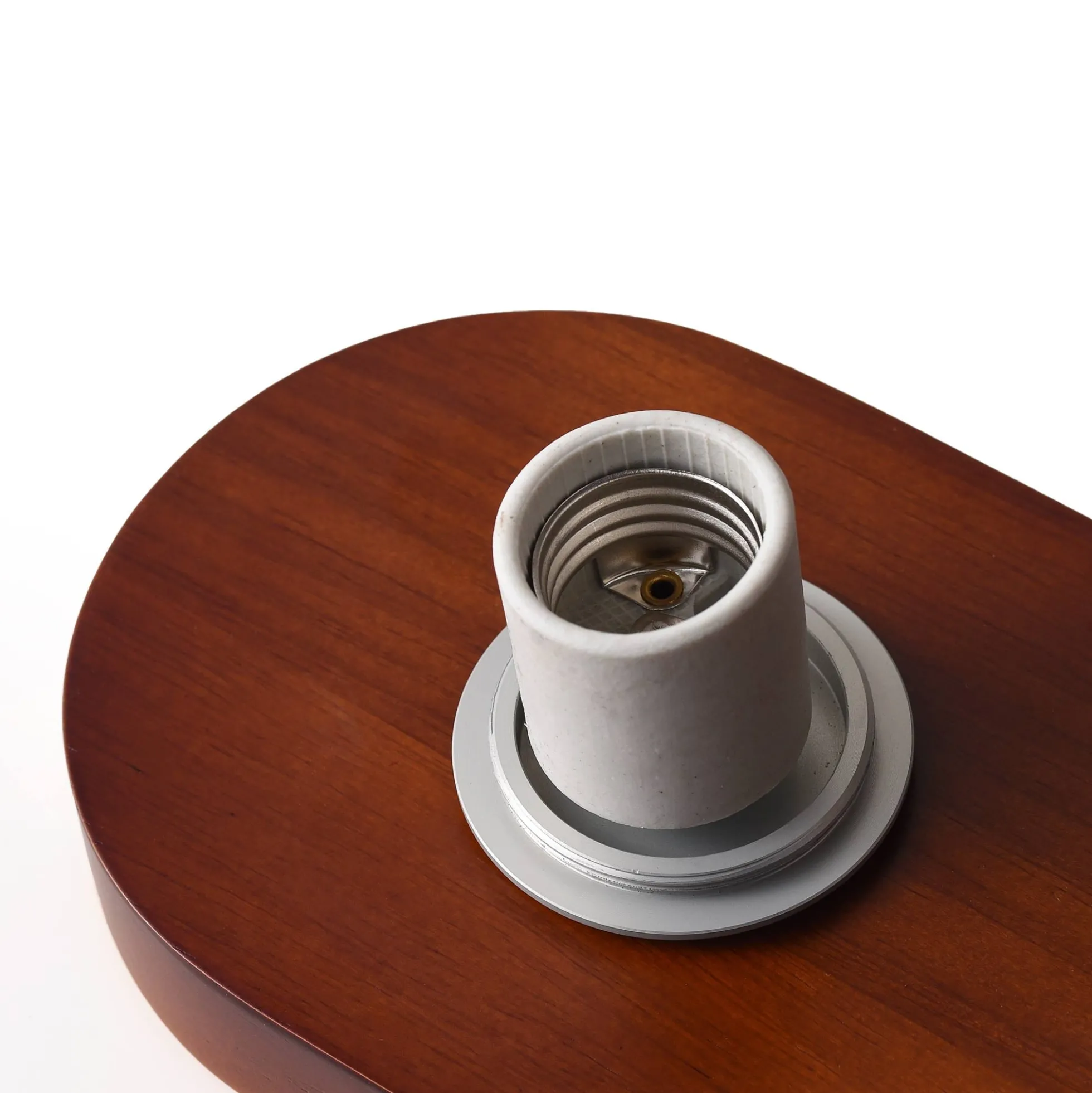 Aplique de pared bola cristal "SOMA" con interruptor - E27 - Madera