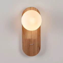 Aplique de pared bola cristal