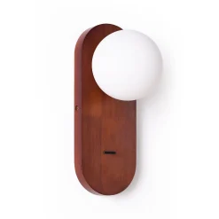 Aplique de pared bola cristal