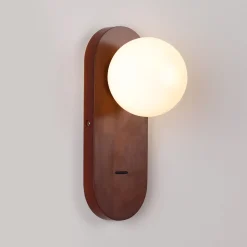 Aplique de pared bola cristal