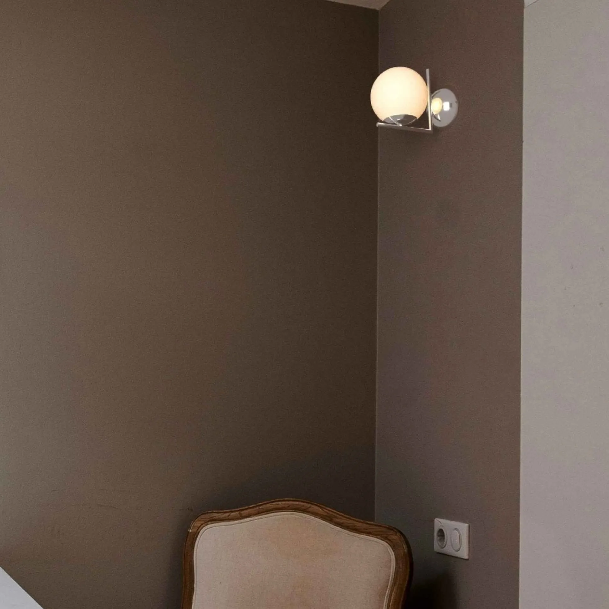 Aplique de pared bola cristal "ATOM" - E27 - Ø 15cm
