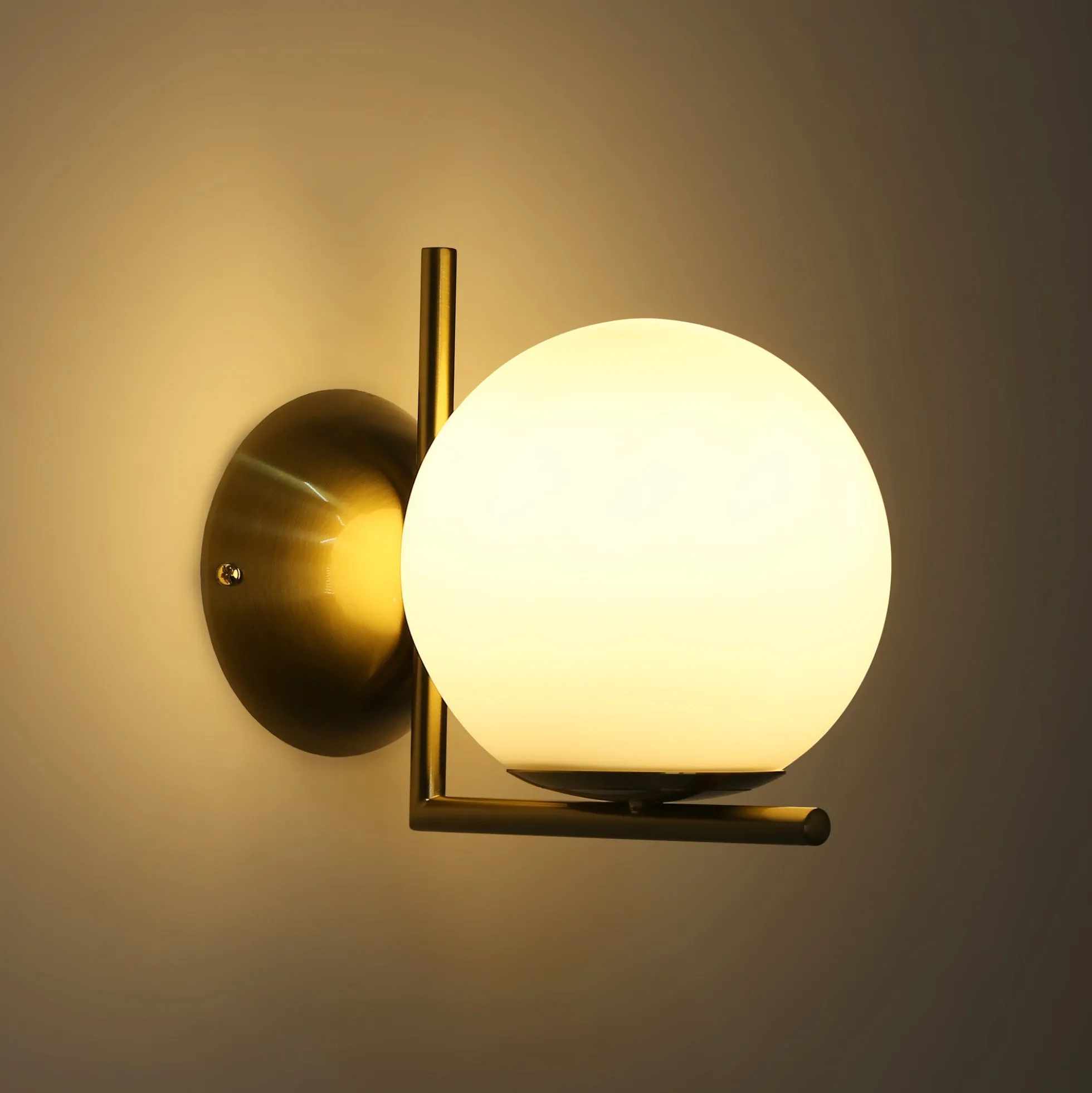 Aplique de pared bola cristal "ATOM" - E27 - Ø 15cm