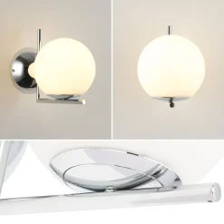 Aplique de pared bola cristal