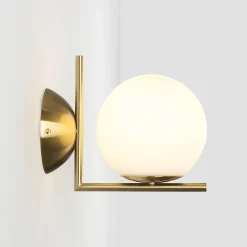 Aplique de pared bola cristal