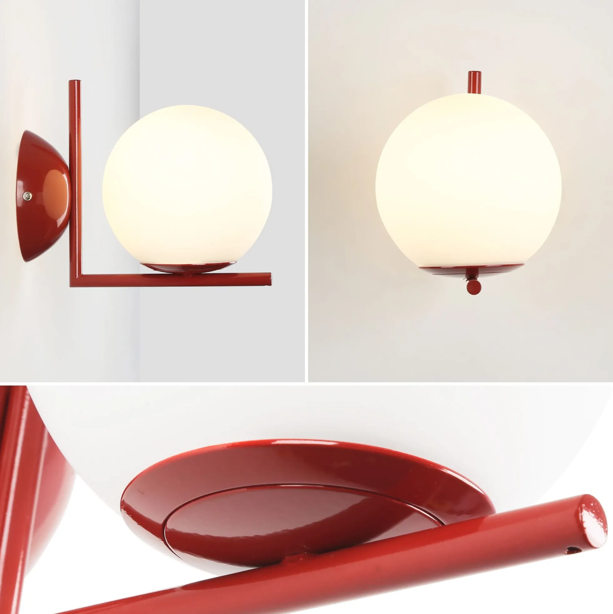 Aplique de pared bola cristal "ATOM" - E27 - Ø 15cm