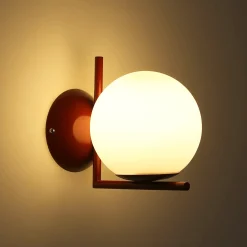 Aplique de pared bola cristal