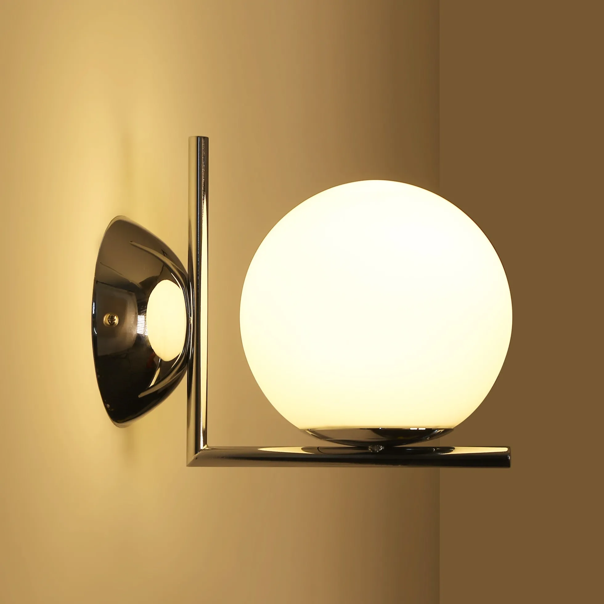 Aplique de pared bola cristal "ATOM" - E27 - Ø 15cm