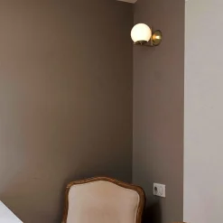 Aplique de pared bola cristal
