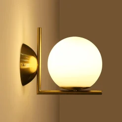 Aplique de pared bola cristal
