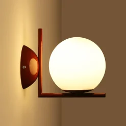 Aplique de pared bola cristal