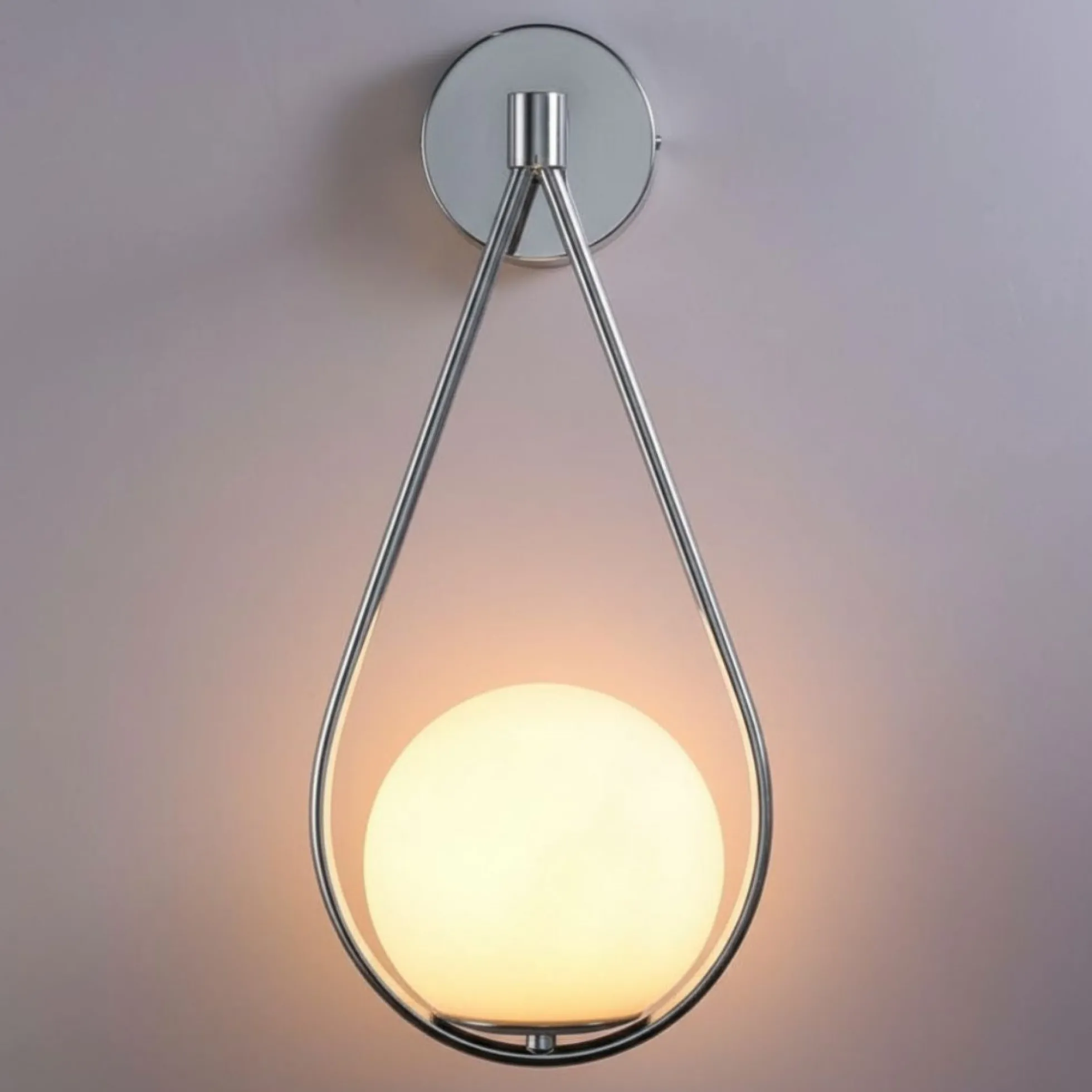 Aplique de pared bola cristal "Clara" - E14