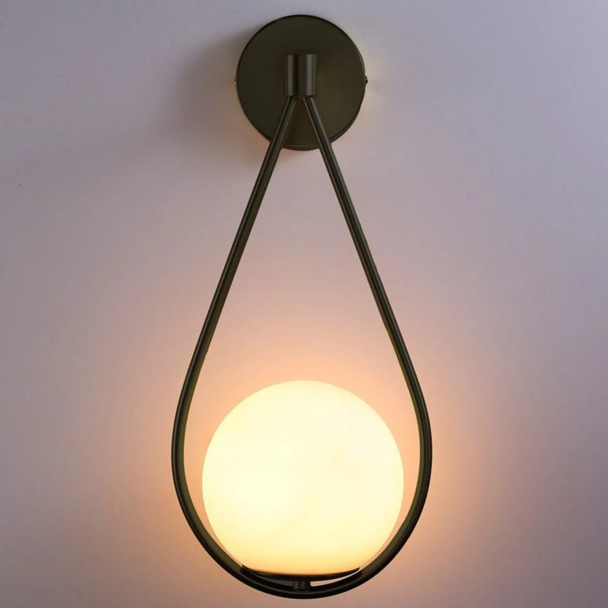 Aplique de pared bola cristal "Clara" - E14