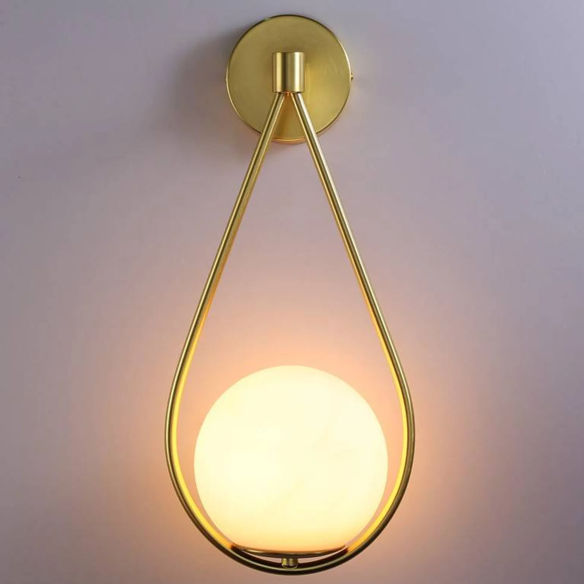 Aplique de pared bola cristal "Clara" - E14