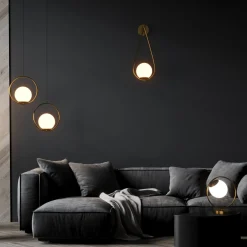 Aplique de pared bola cristal