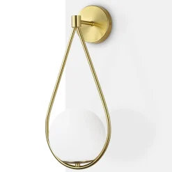 Aplique de pared bola cristal