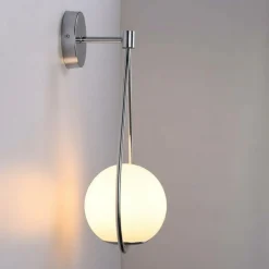 Aplique de pared bola cristal