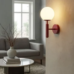 Aplique de pared bola cristal 