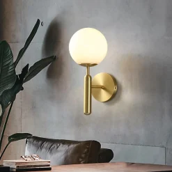 Aplique de pared bola cristal 