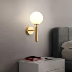 Aplique de pared bola cristal 