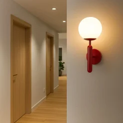 Aplique de pared bola cristal 